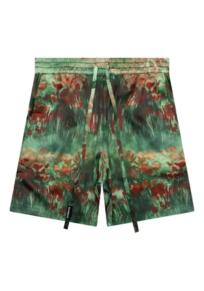 Nahmias tie dye-print silk-blend shorts - Green