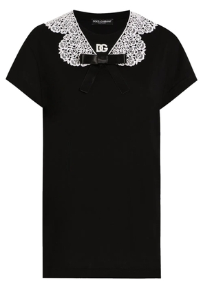 Dolce & Gabbana lace-trim blouse - Black