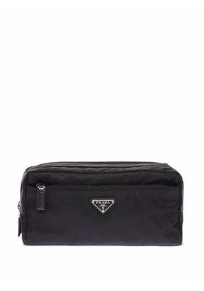 Prada Re-Nylon and leather travel pouch - Black