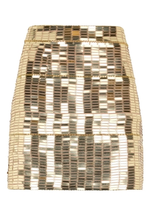 Roberto Cavalli sequin-embellished mini skirt - Gold
