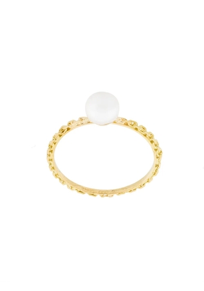 Wouters & Hendrix Gold 18kt yellow gold pearl and chain ring