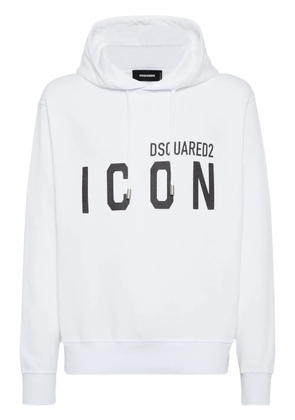 DSQUARED2 logo-print hoodie - White