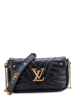 Louis Vuitton Pre-Owned New Wave Chain Pochette Quilted Leather clutch bag - Black