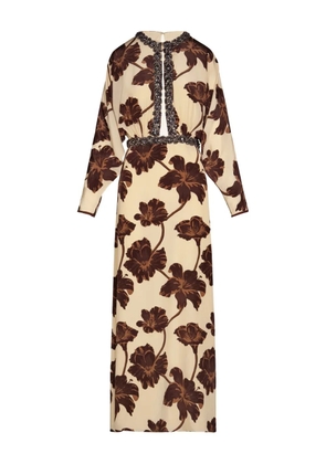 Johanna Ortiz Adoracion Continua beaded dress - Brown