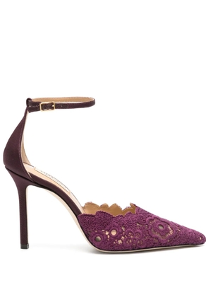 Arteana Amalfi D'Orsay 95mm lace pumps - Purple