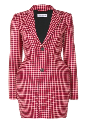 Balenciaga 3D houndstooth jacket - Red