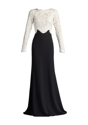 Tadashi Shoji long-sleeve lace maxi dress - Black