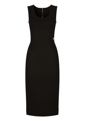 Dolce & Gabbana Milano-rib sleeveless midi dress - Black
