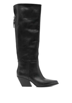 Elena Iachi zip-fastening pointed-toe boots - Black