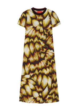 La DoubleJ all-over print short-sleeve midi dress - Black