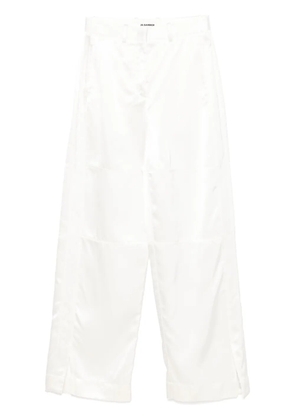 Jil Sander satin trousers - White