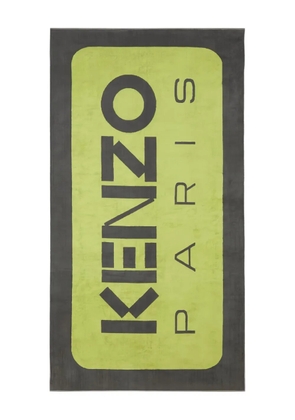 Kenzo Label rectangle beach towel - Green