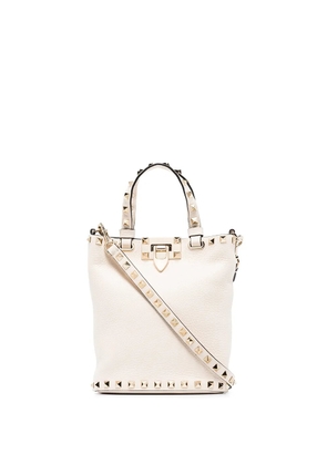 Valentino Garavani Rockstud leather crossbody bag - Neutrals