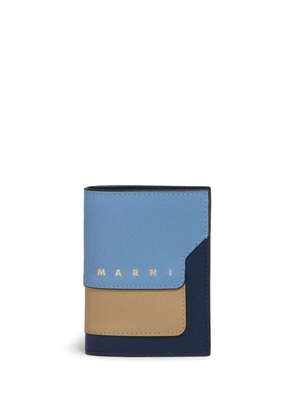 Marni bi-fold leather wallet - Blue