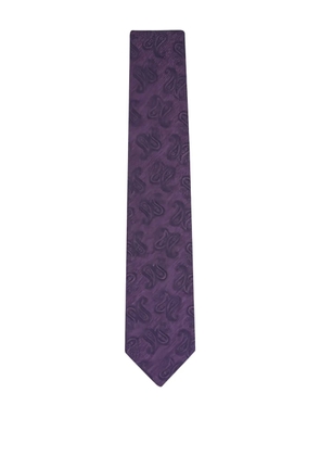 Paolo Albizzati paisley-pattern silk tie - Purple