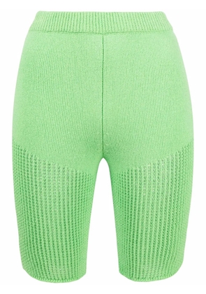 Nanushka crochet cycling shorts - Green