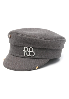 Ruslan Baginskiy mélange-effect baker boy cap - Grey