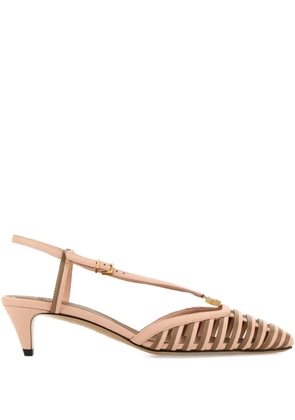 FENDI FFold strappy slingback kitten pumps - Pink