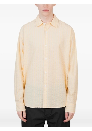Vous Décidez seersucker striped shirt - Yellow