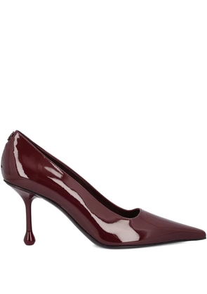 Jimmy Choo 80mm Ixia patent-leather pointed-toe pumps - Red