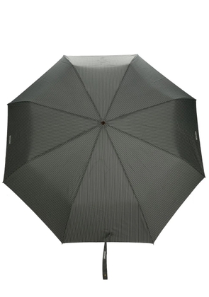 Moschino pinstriped logo-print compact umbrella - Grey