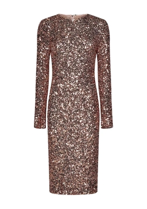 Dolce & Gabbana sequined bodycon midi dress - Pink