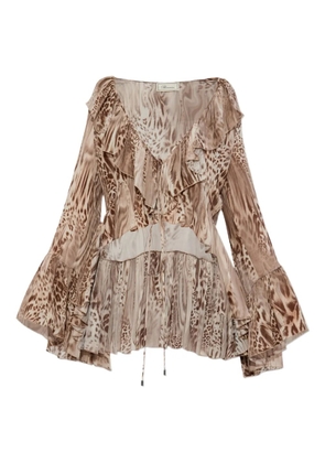 Blumarine printed chiffon blouse - Neutrals