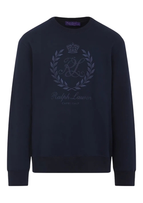 Ralph Lauren Purple Label embroidered-logo sweatshirt - Blue
