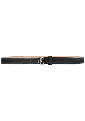 Jimmy Choo Helina logo-buckle leather belt - Black