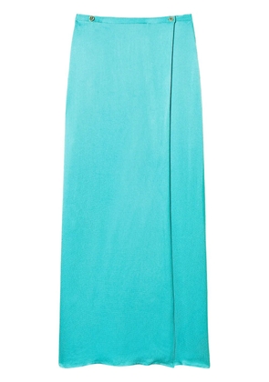TWINSET satin-finish maxi skirt - Blue