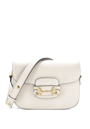 Gucci Pre-Owned Horsebit 1955 Leather Small shoulder bag - White