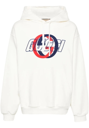 Gucci Interlocking-G cotton hoodie - White