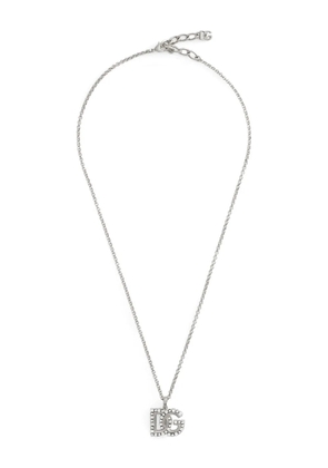 Dolce & Gabbana logo-pendant necklace - Silver