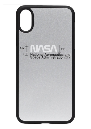 Heron Preston NASA print iPhone XS case - Metallic