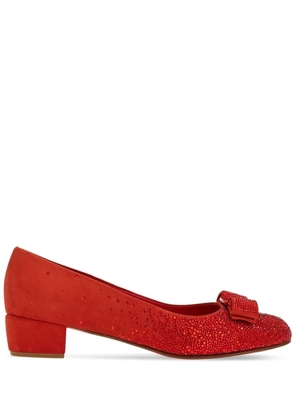 Ferragamo Vara-bow crystals pumps - Red