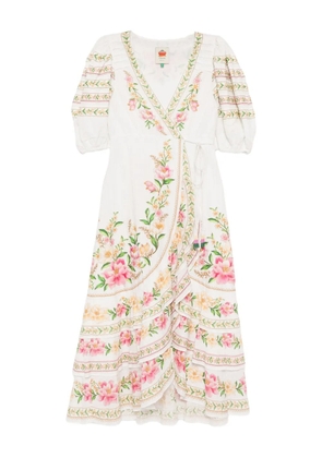 FARM Rio Palm Dream wrap dress - Neutrals