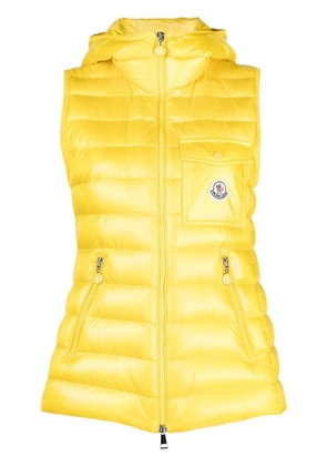 Moncler Glygos hooded quilted gilet - Yellow