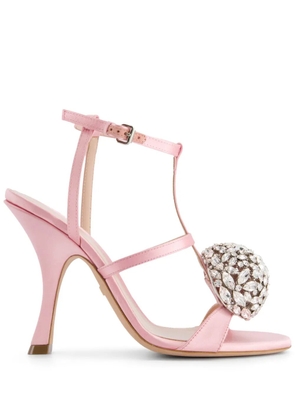 Giambattista Valli 110mm crystal-embellished slingback sandals - Pink