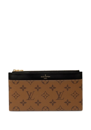 Louis Vuitton Pre-Owned 2021-2025 Monogram Reverse Slim Purse long wallets - Brown