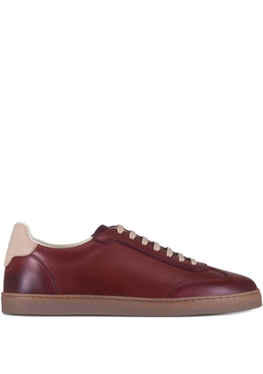 Brunello Cucinelli leather trainers - Brown