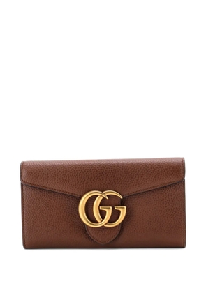 Gucci Pre-Owned GG Marmont Continental Wallet Leather small wallets - Brown
