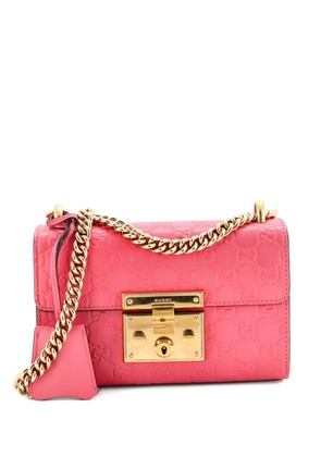 Gucci Pre-Owned Padlock Shoulder Bag Guccissima Leather Small crossbody bag - Pink
