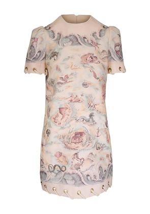 ZIMMERMANN Rebellion rope-trim mini dress - Neutrals