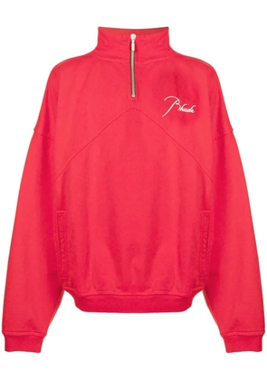 RHUDE embroidered half-zip sweatshirt