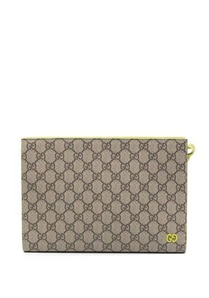 Gucci small GG Canvas clutch bag - Neutrals