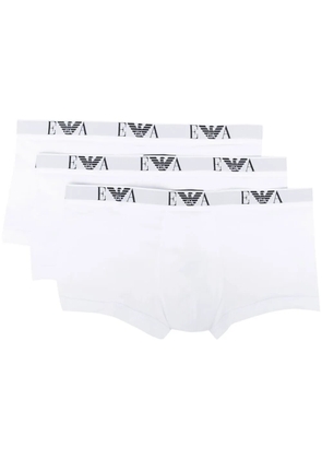 Emporio Armani three-pack logo-band boxers - White