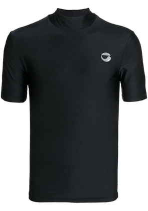 Coperni logo-print mock neck T-shirt - Black