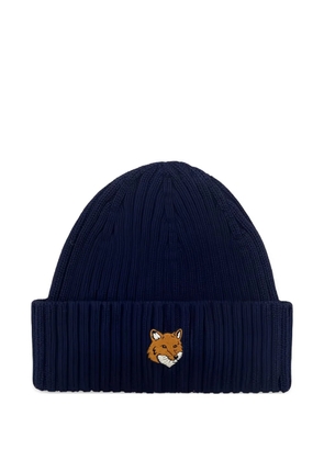 Maison Kitsuné Baby Fox-embroidered beanie - Blue