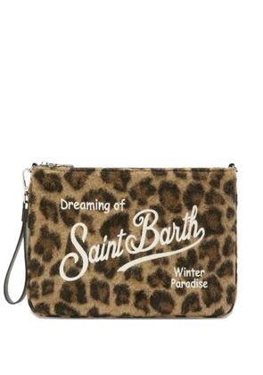 MC2 Saint Barth leopard-pattern clutch bag - Brown