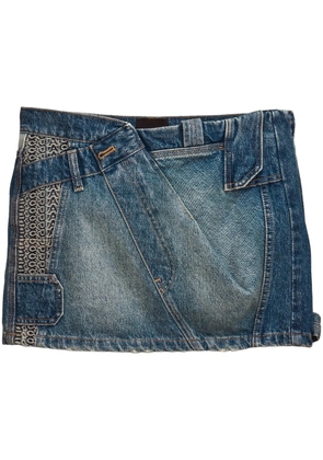 Marc Jacobs patchwork denim miniskirt - Blue